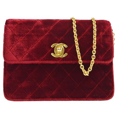 chanel velvet flap bag|chanel burgundy velvet bag.